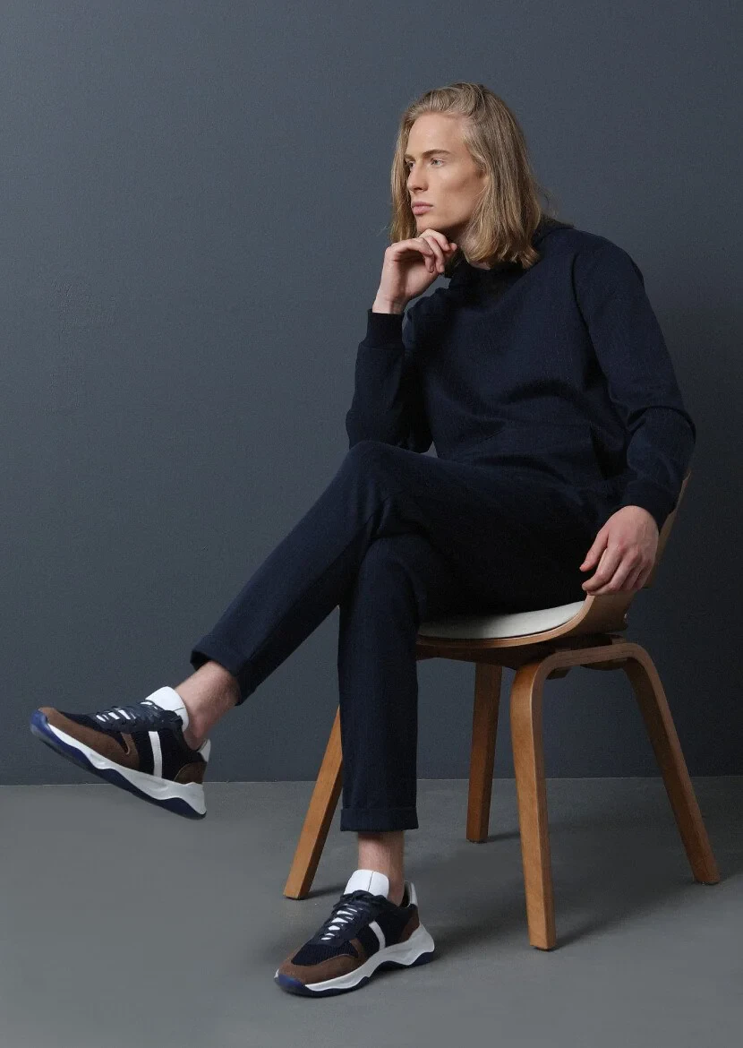 Navy Blue Sweat Pants - 1