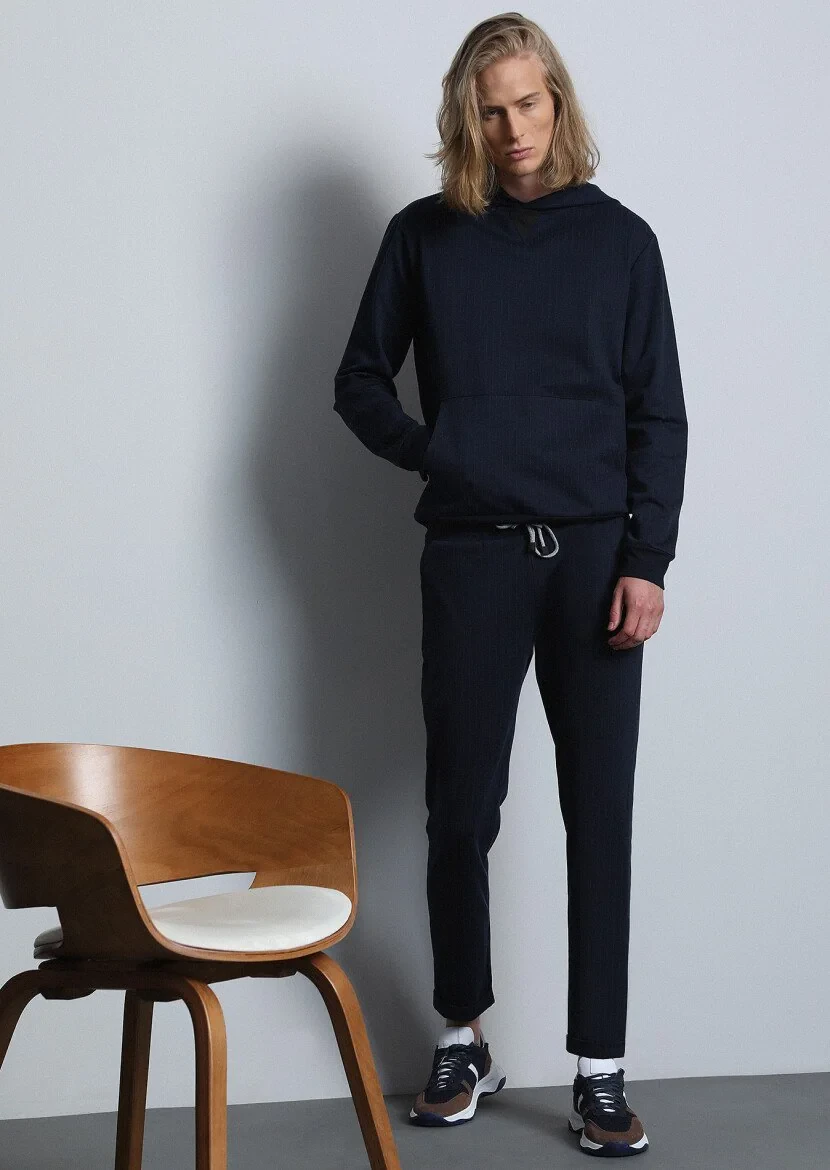 Navy Blue Sweat Pants - 2