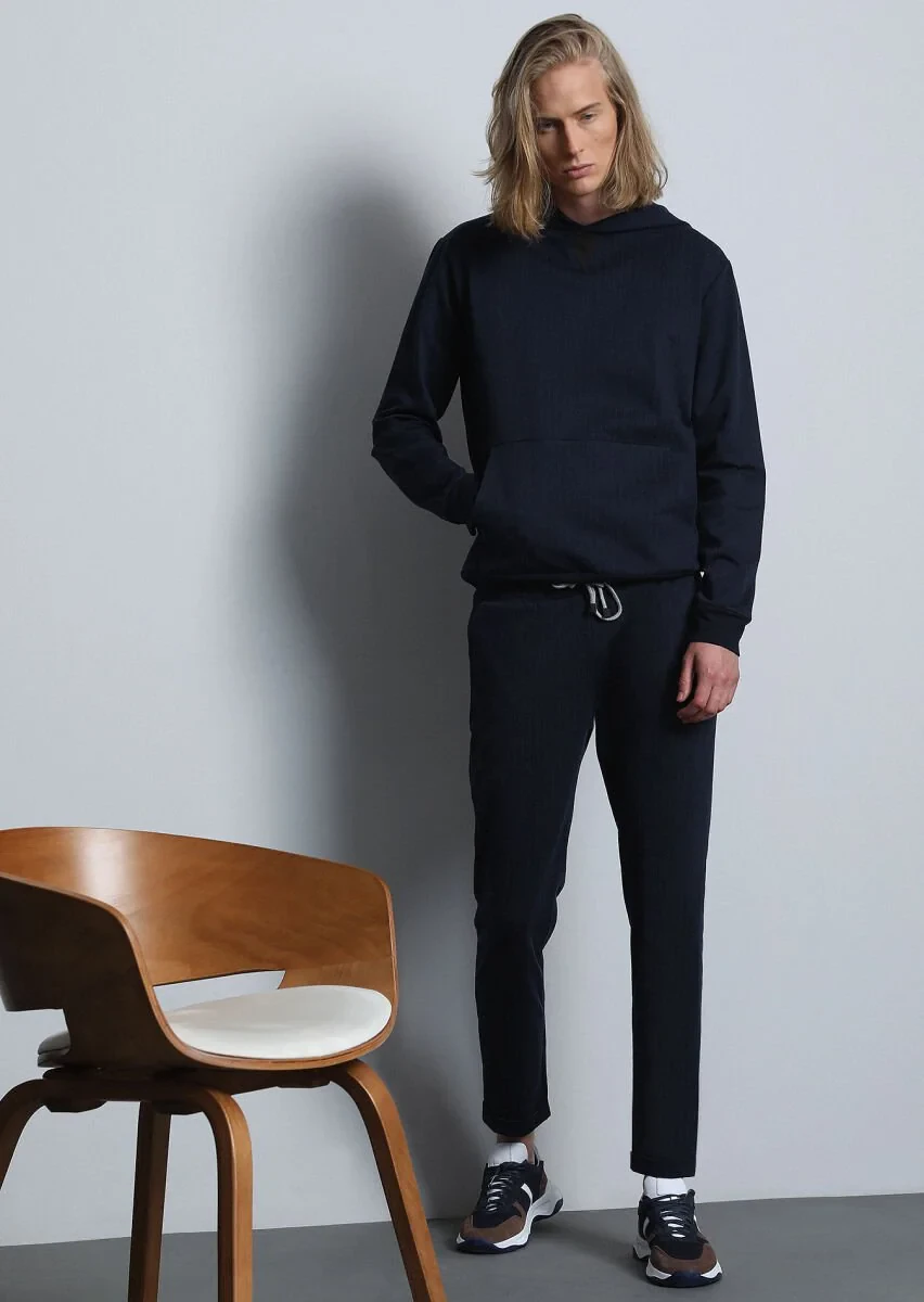 Navy Blue Sweat Pants - 2