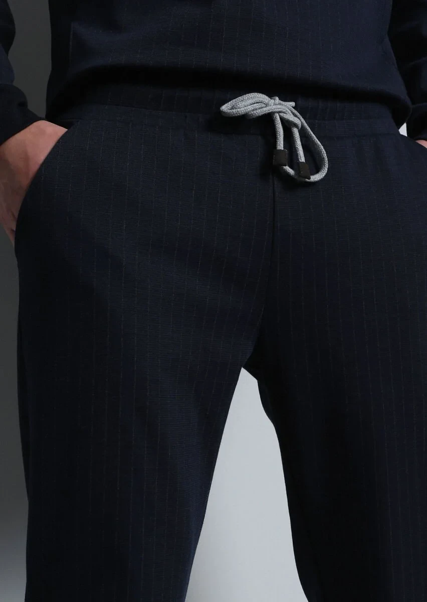 Navy Blue Sweat Pants - 3
