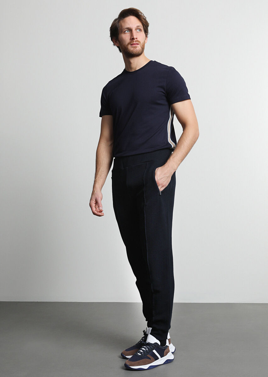 Navy Blue Sweat Pants - 1