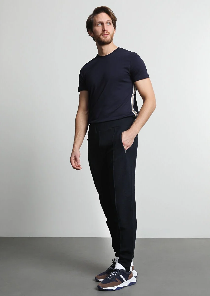 Navy Blue Sweat Pants - 1