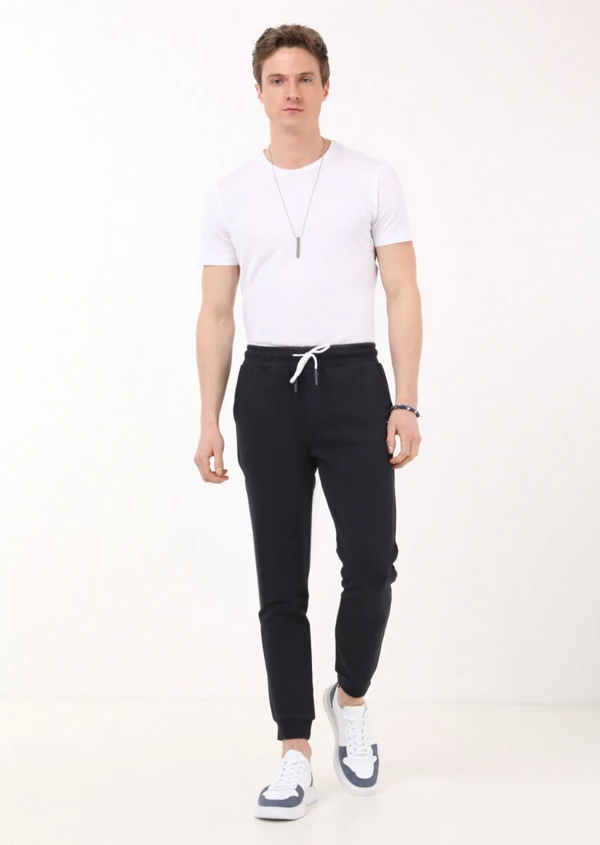 Navy Blue Sweat Pants - 1