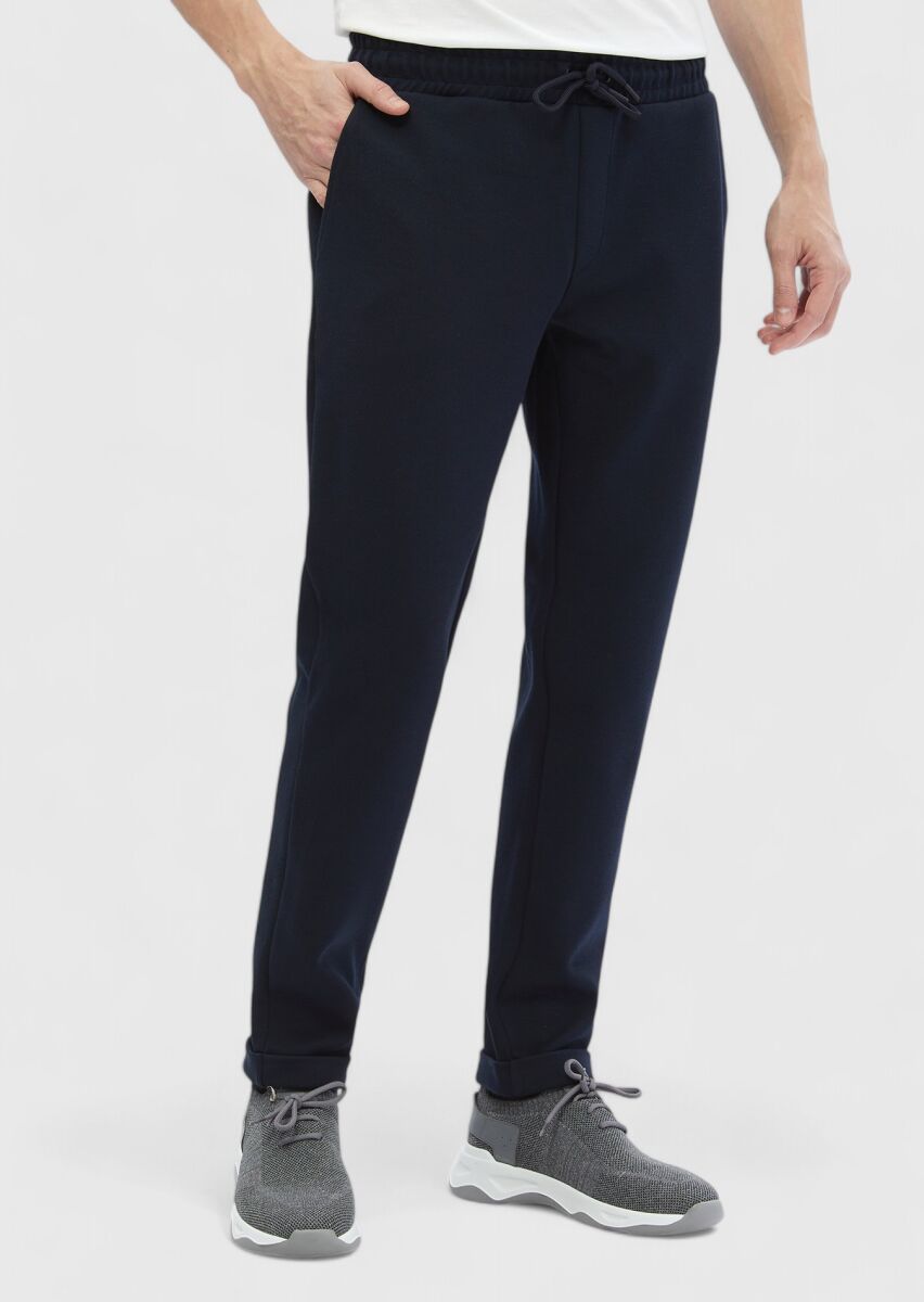 Navy Blue Sweat Pants - 3