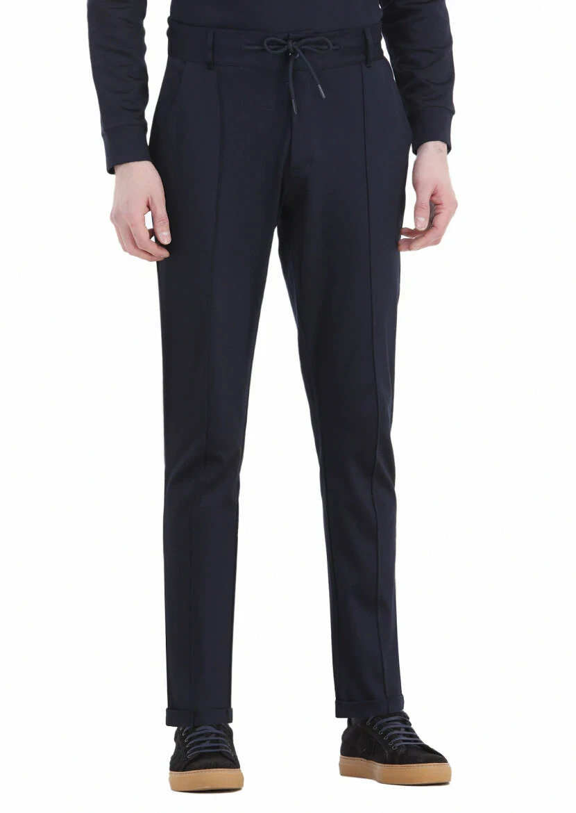 Navy Blue Sweat Pants - 2