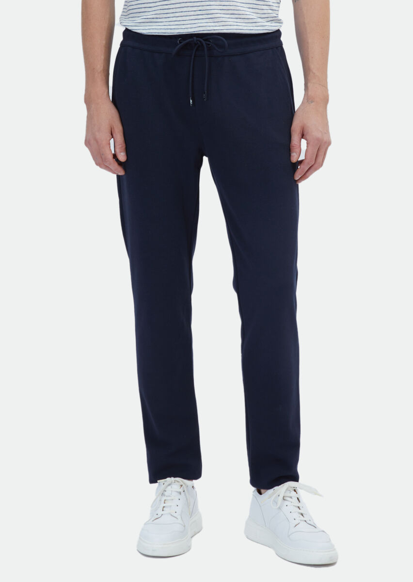 Navy Blue Sweat Pants - 2