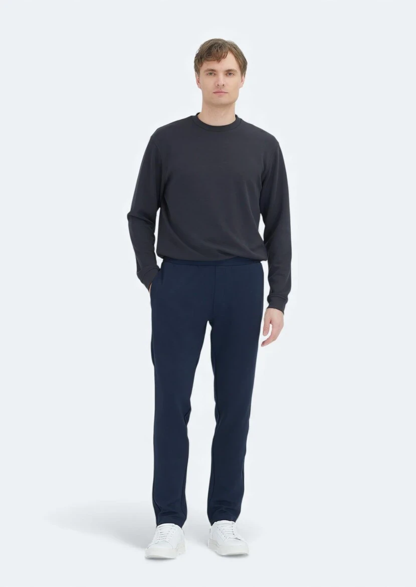 Navy Blue Sweat Pants - 1