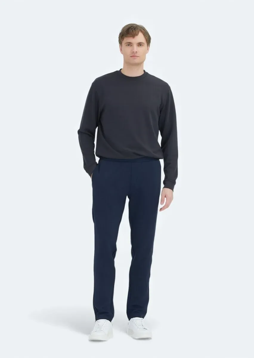 Navy Blue Sweat Pants - 1