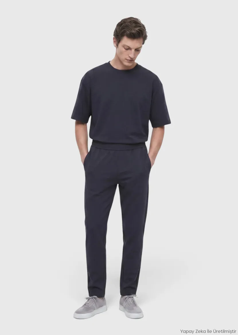 Navy Blue Sweat Pants - RAMSEY