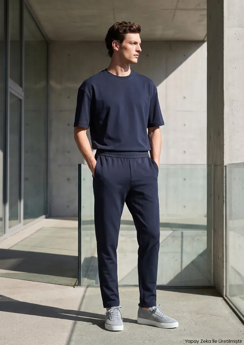 Navy Blue Sweat Pants - RAMSEY