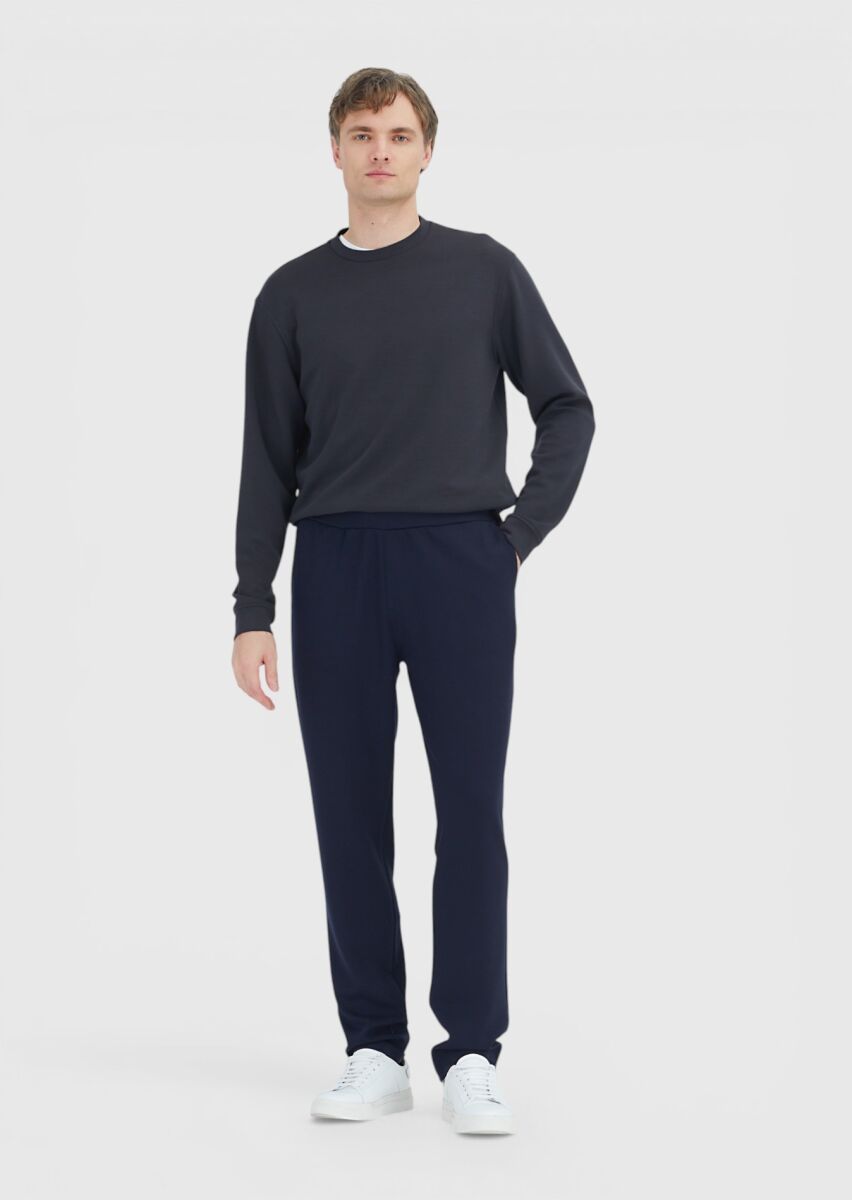 Navy Blue Sweat Pants - 1