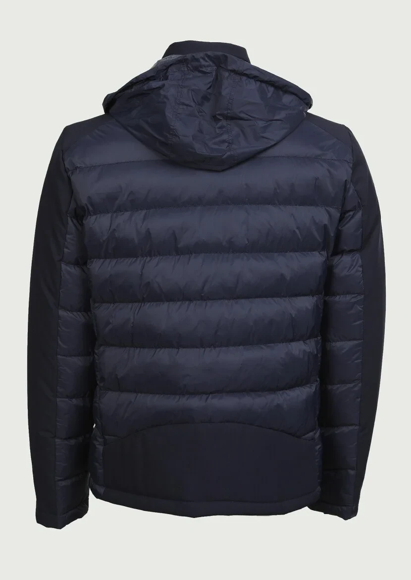 Navy Blue Weaving Coat - 7