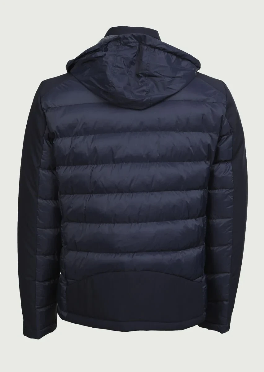Navy Blue Weaving Coat - 7