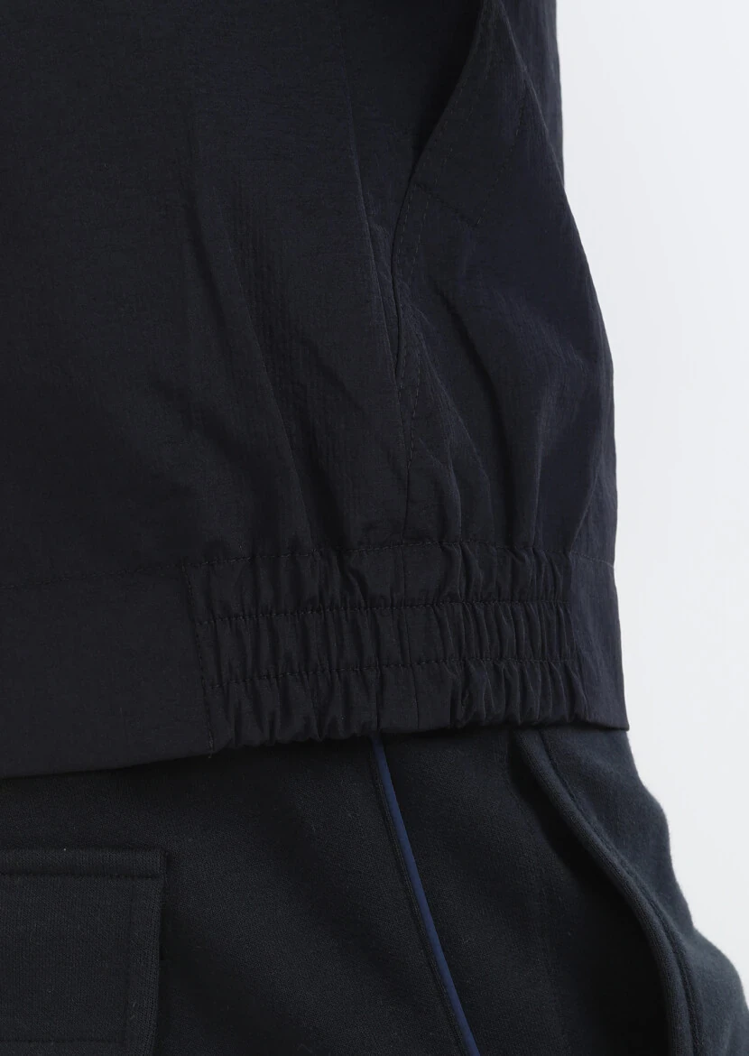 Navy Blue Weaving Coat - 8