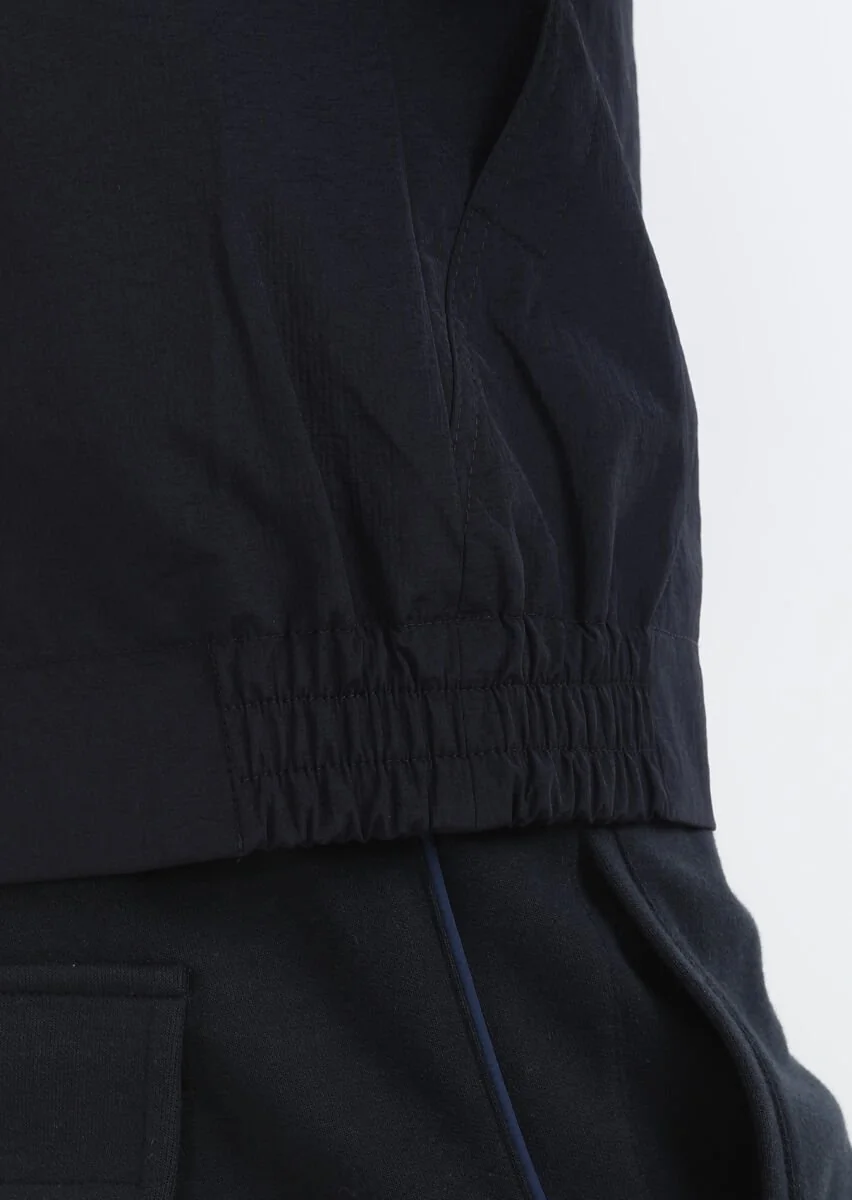 Navy Blue Weaving Coat - 8