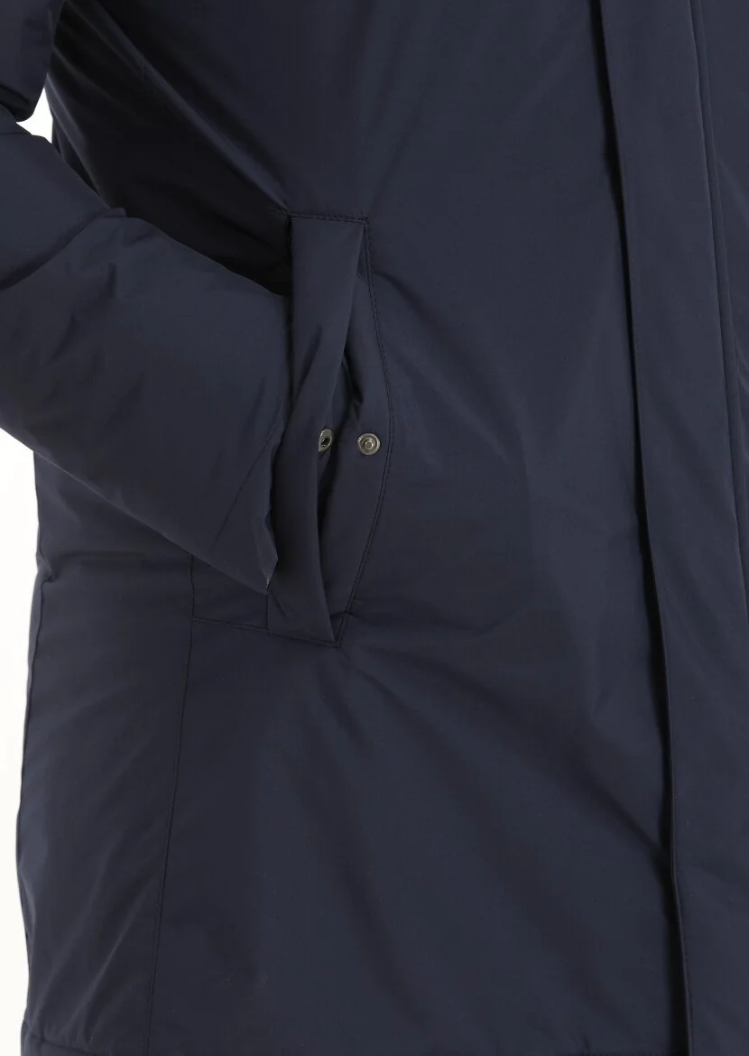 Navy Blue Weaving Coat - 4