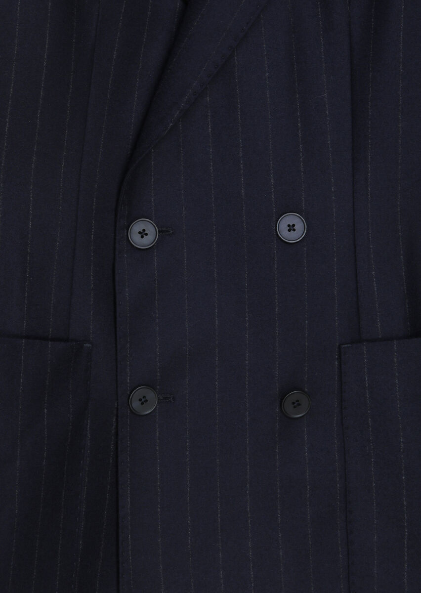 Navy Blue Zeroweight Slim Fit 100% Wool Jacket - 8