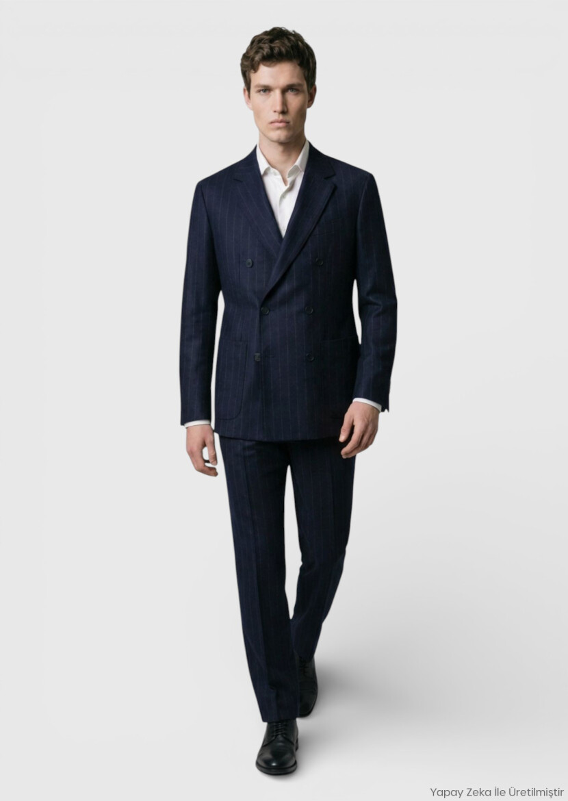 Navy Blue Zeroweight Slim Fit 100% Wool Jacket - RAMSEY