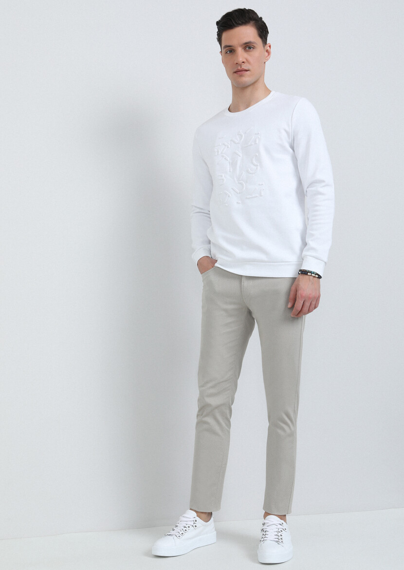 Off White Printed Sweatshirt - 3