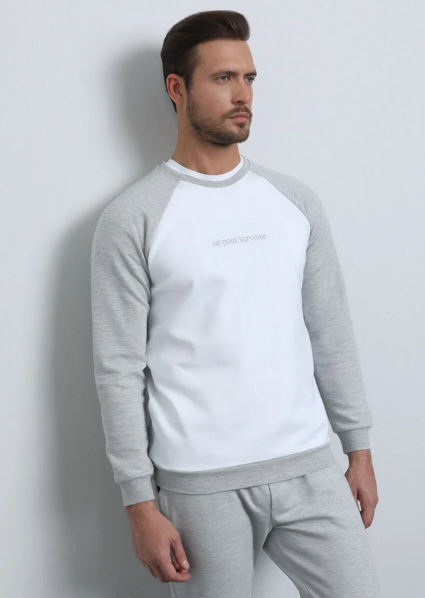 Off White Printed Sweatshirt - 1