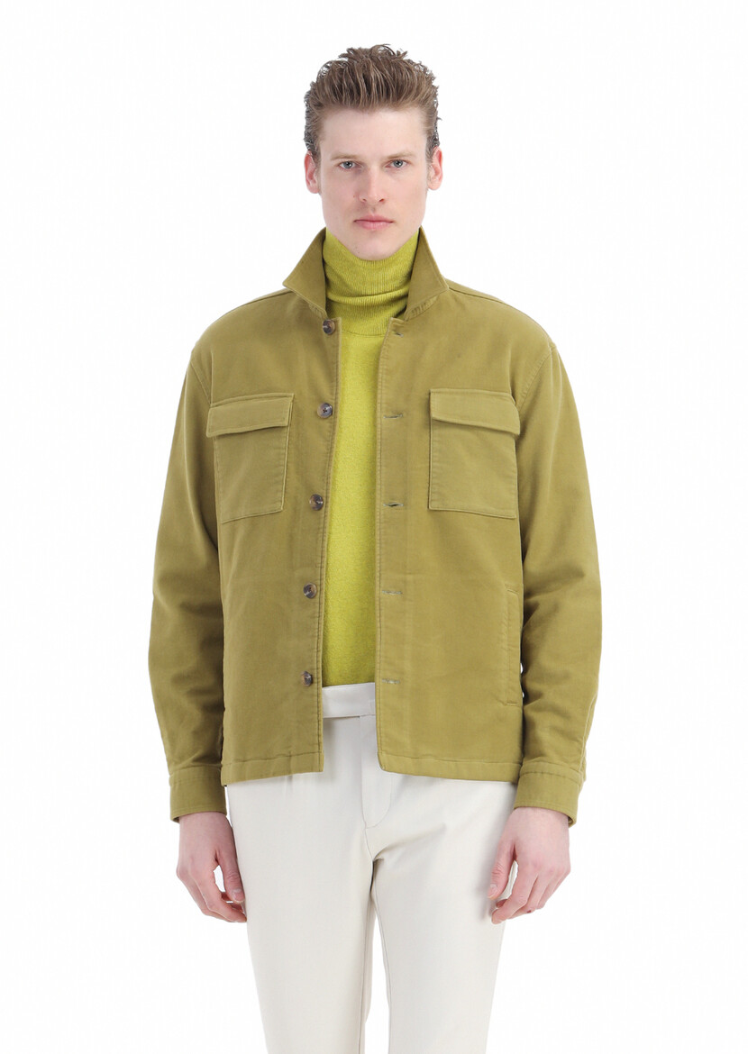 Oil Green Overshirt - 1