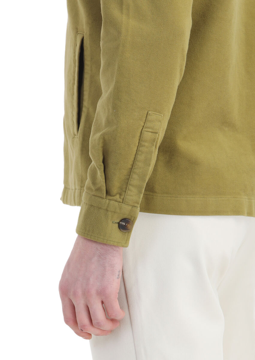 Oil Green Overshirt - 5