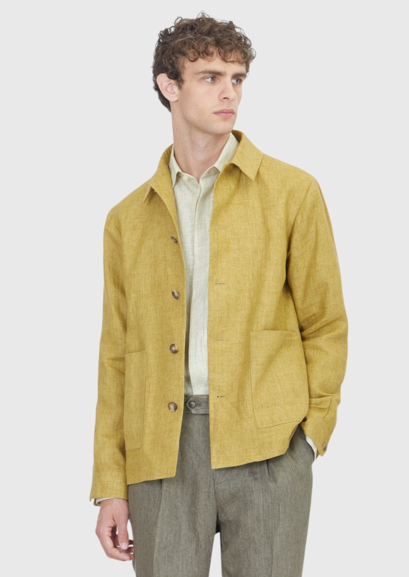 Oil Green Shirt Jacket - 1