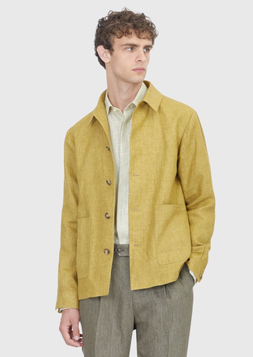 Oil Green Shirt Jacket - 1