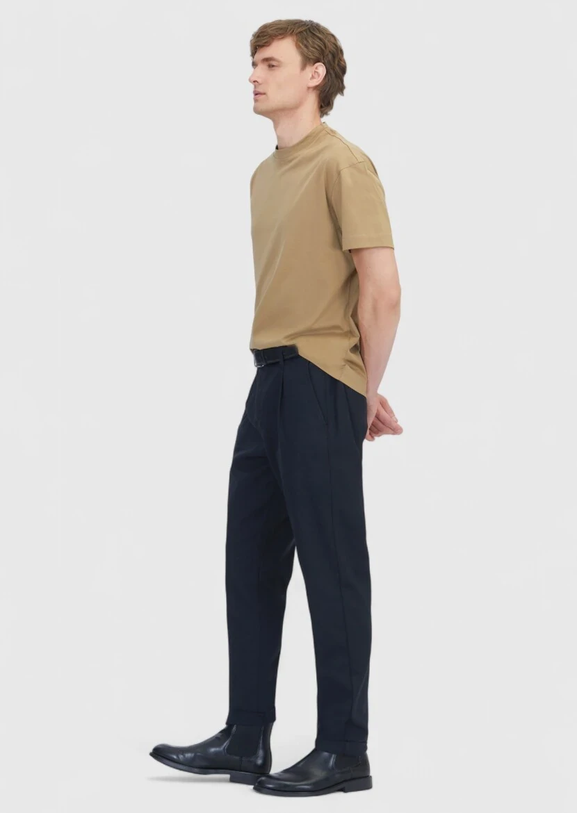 Olive Plain Crew Neck 100% Cotton T-Shirt - 3