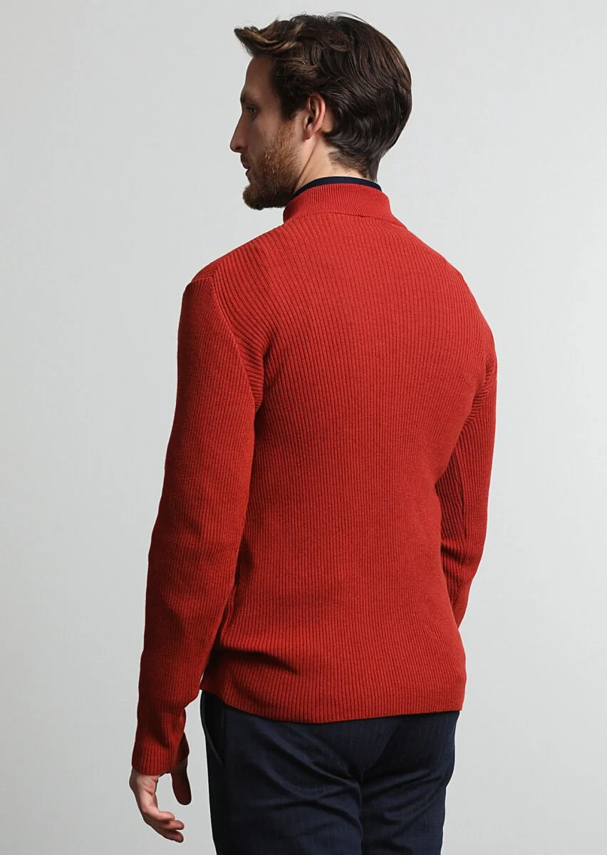 Orange Knitwear Sweatshirt - 4
