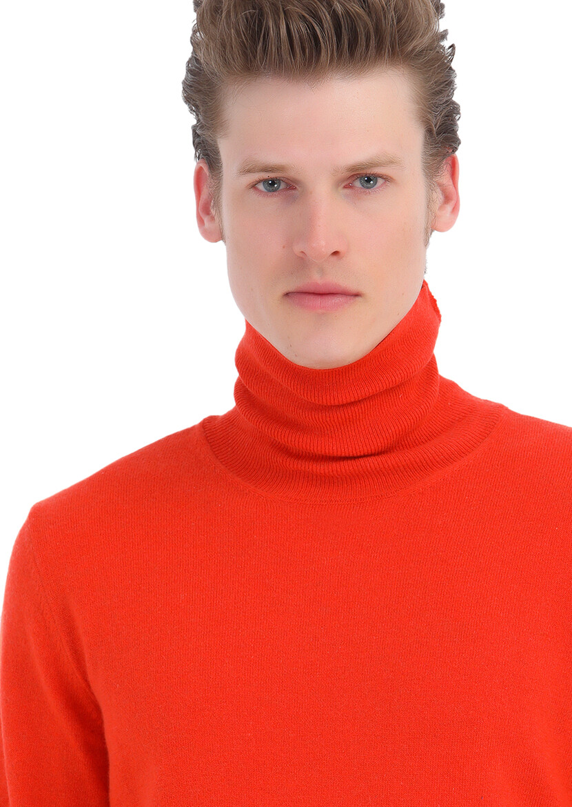 Orange Knitwear Sweatshirt - 5