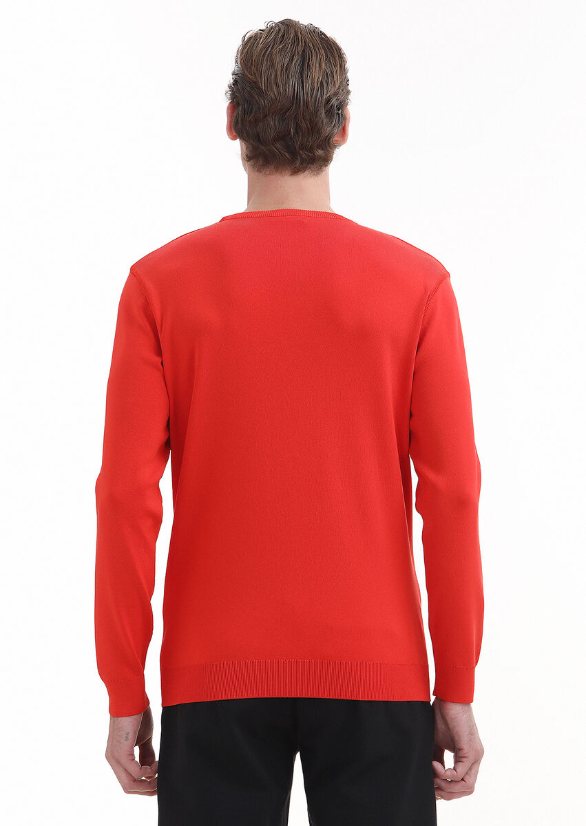 Orange Knitwear Sweatshirt - 4