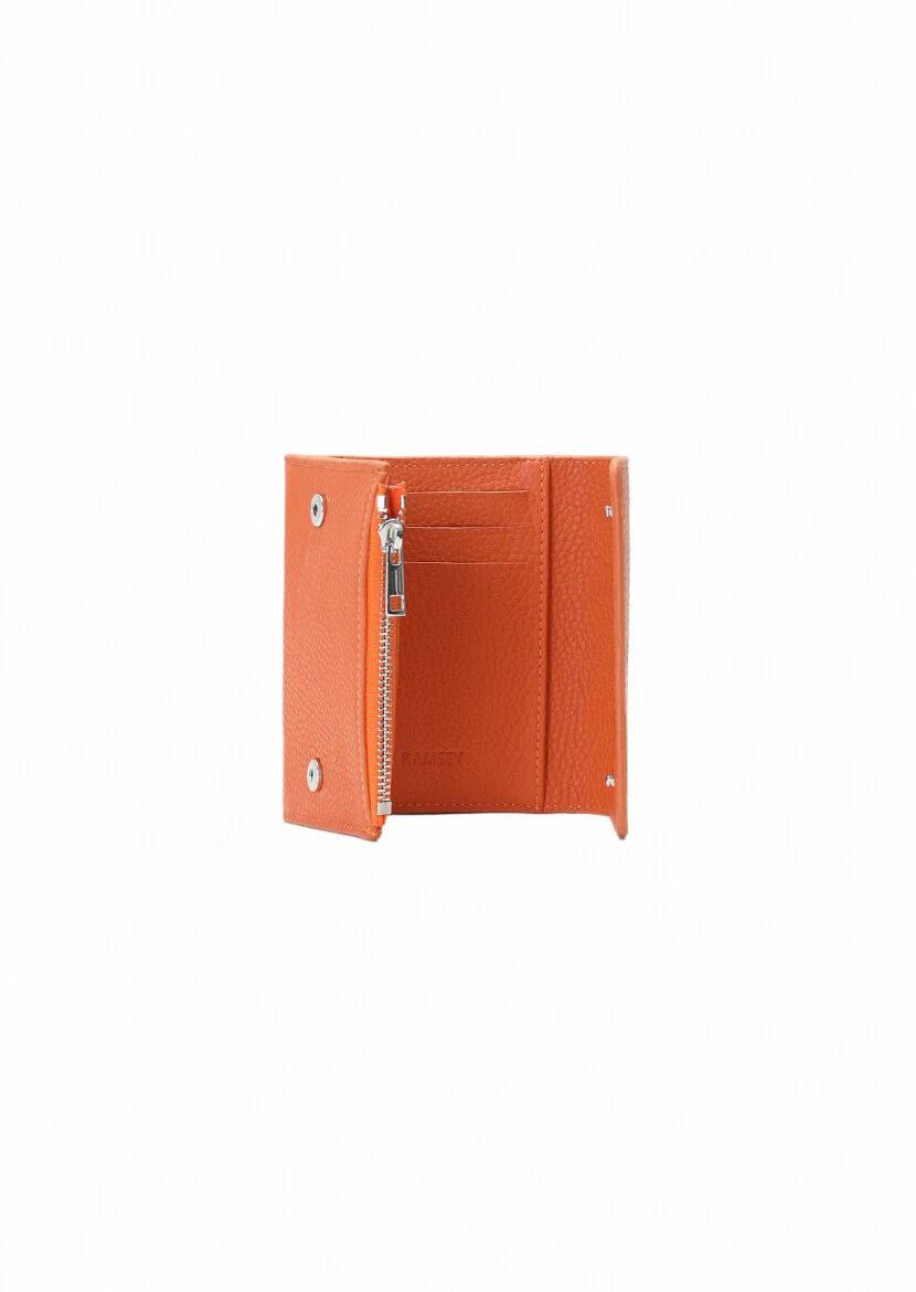 Orange Leather Wallet 