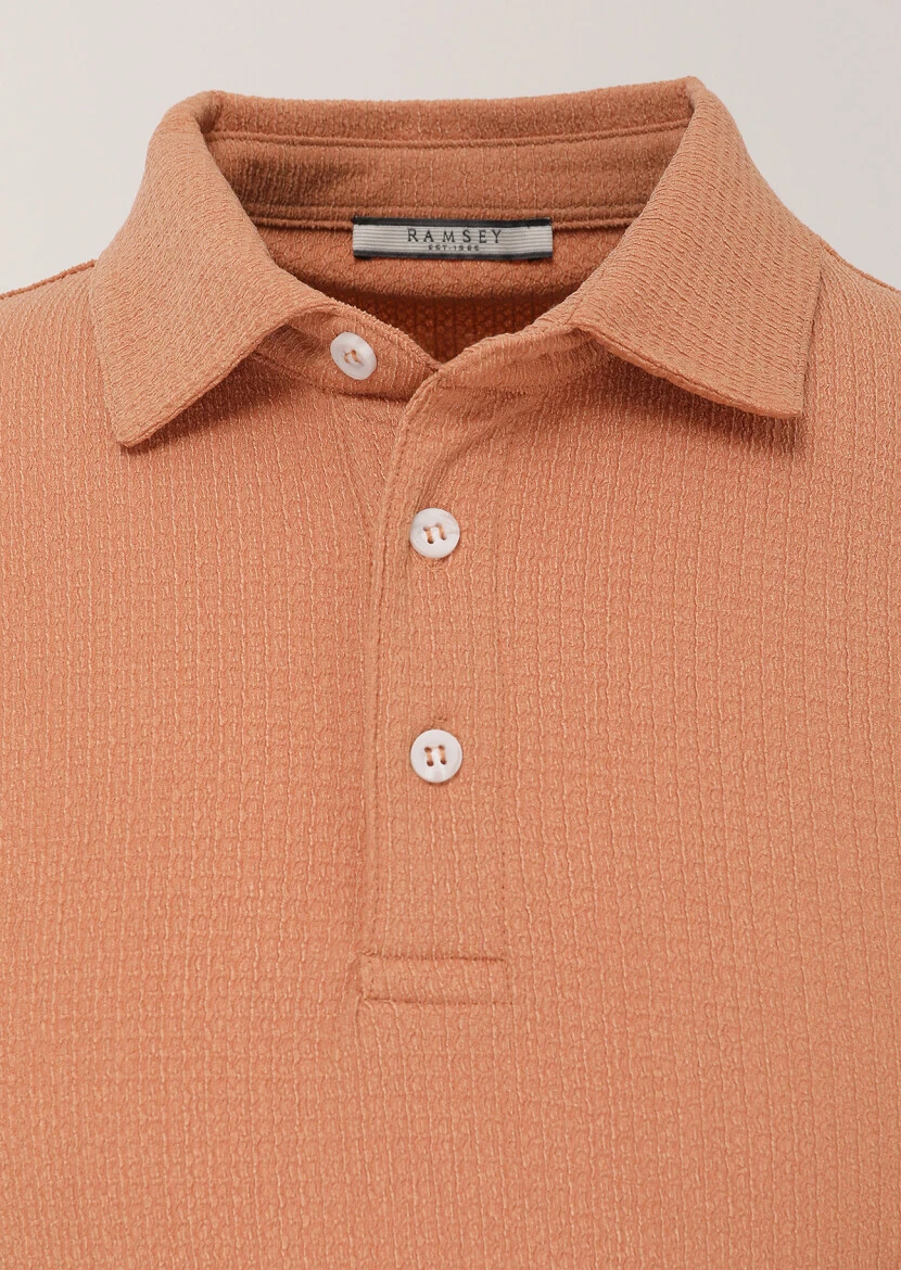 Orange Polo Neck T-Shirt 