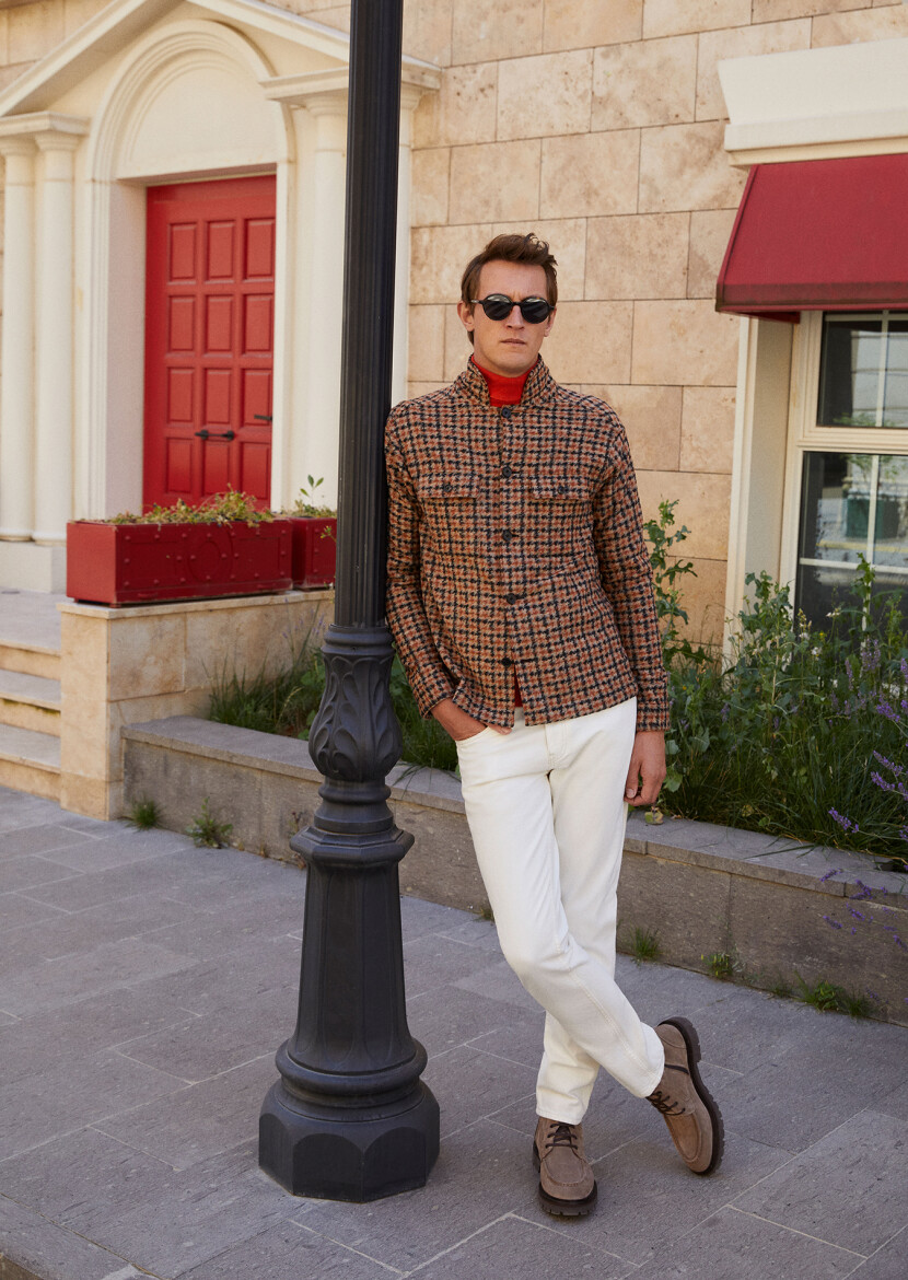 Orange Shirt Jacket - RAMSEY
