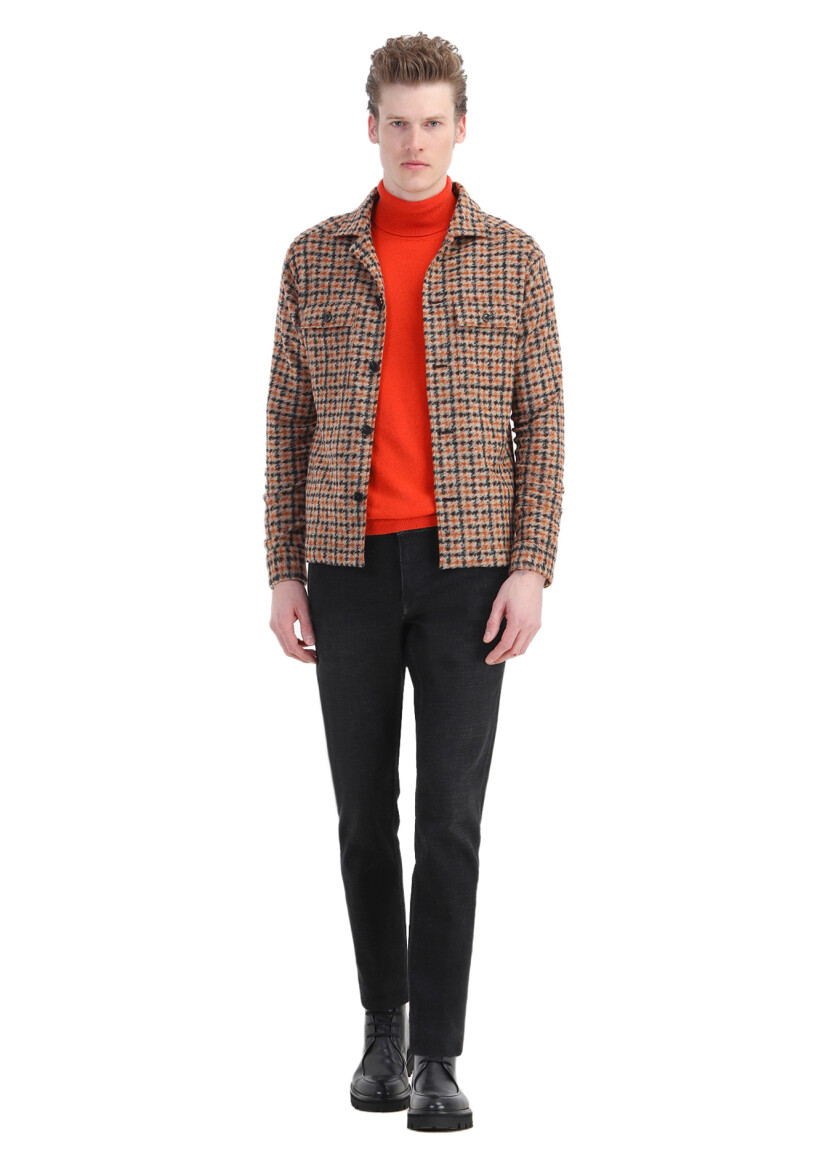 Orange Shirt Jacket - RAMSEY