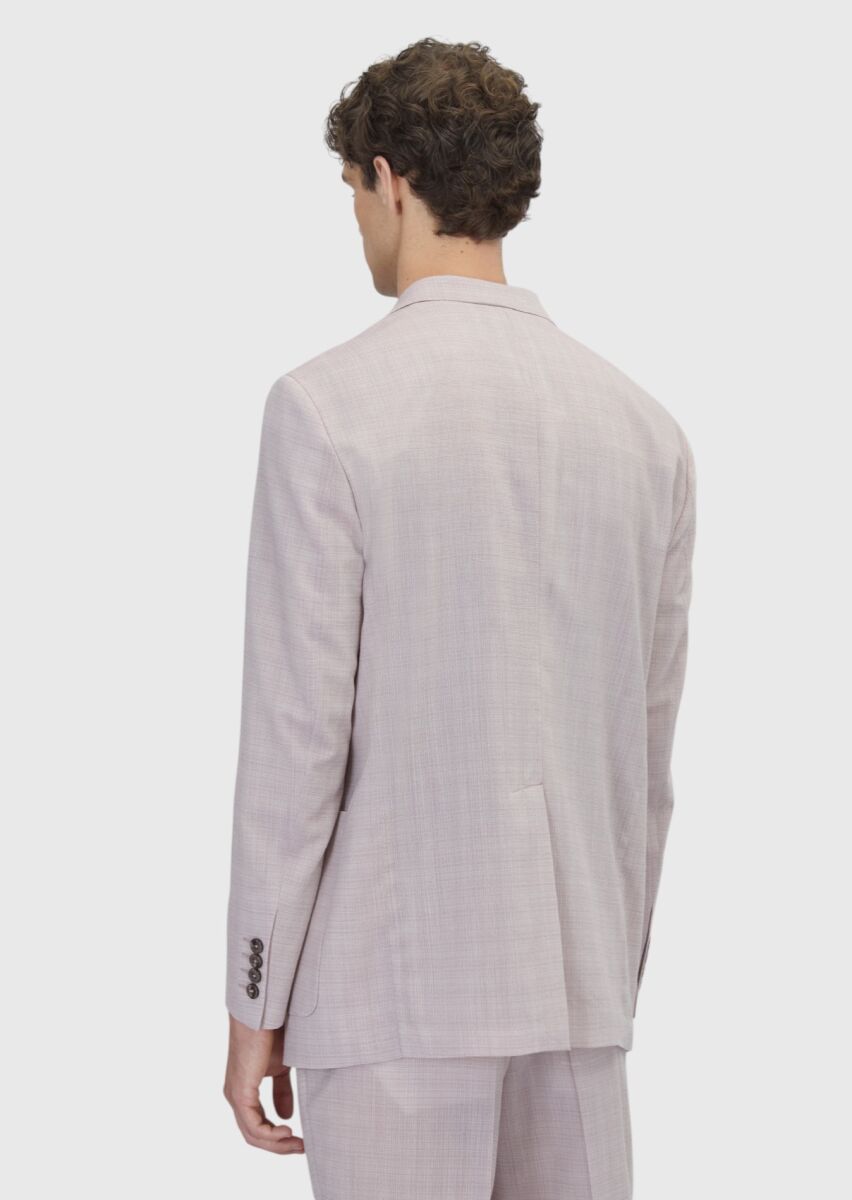Pembe Relaxed Fit Yün Karışımlı Ceket - 7