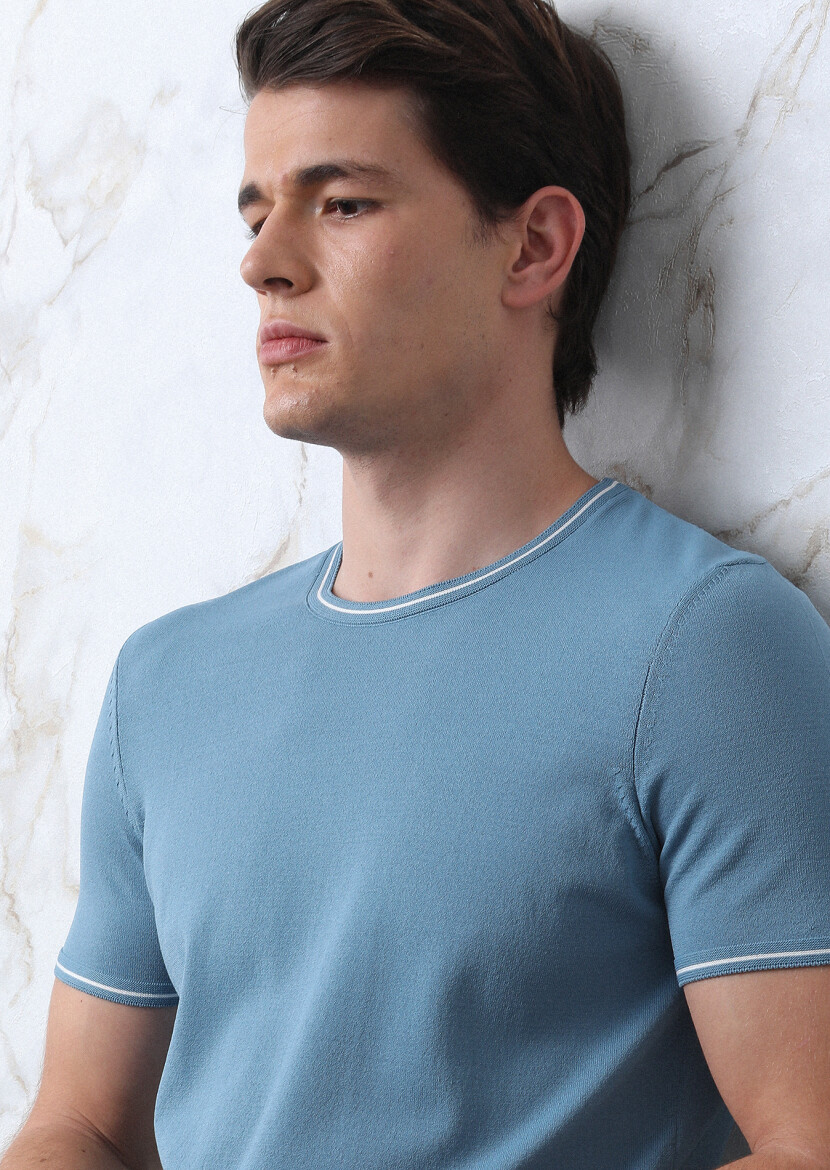 Petrol Blue Knitwear - 1