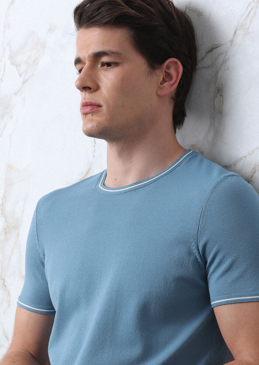 Petrol Blue Knitwear - 1