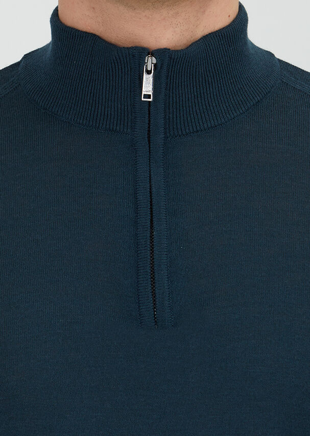 Petrol Blue Knitwear Sweatshirt - 3