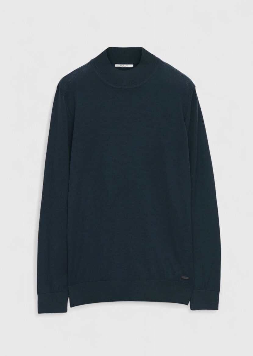 Petrol Blue Knitwear Sweatshirt - 7