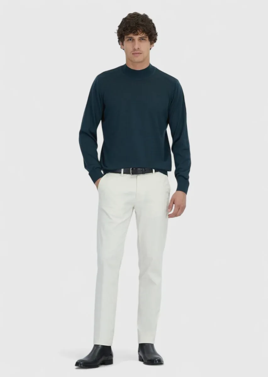 Petrol Blue Knitwear Sweatshirt - 2