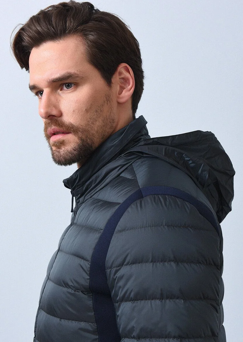 Petrol Blue Weaving Coat 