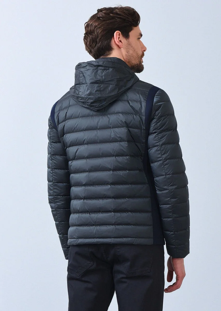 Petrol Blue Weaving Coat - 5