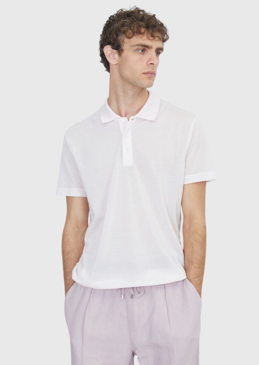 Pink Plain Cotton Blended T-Shirt - 1