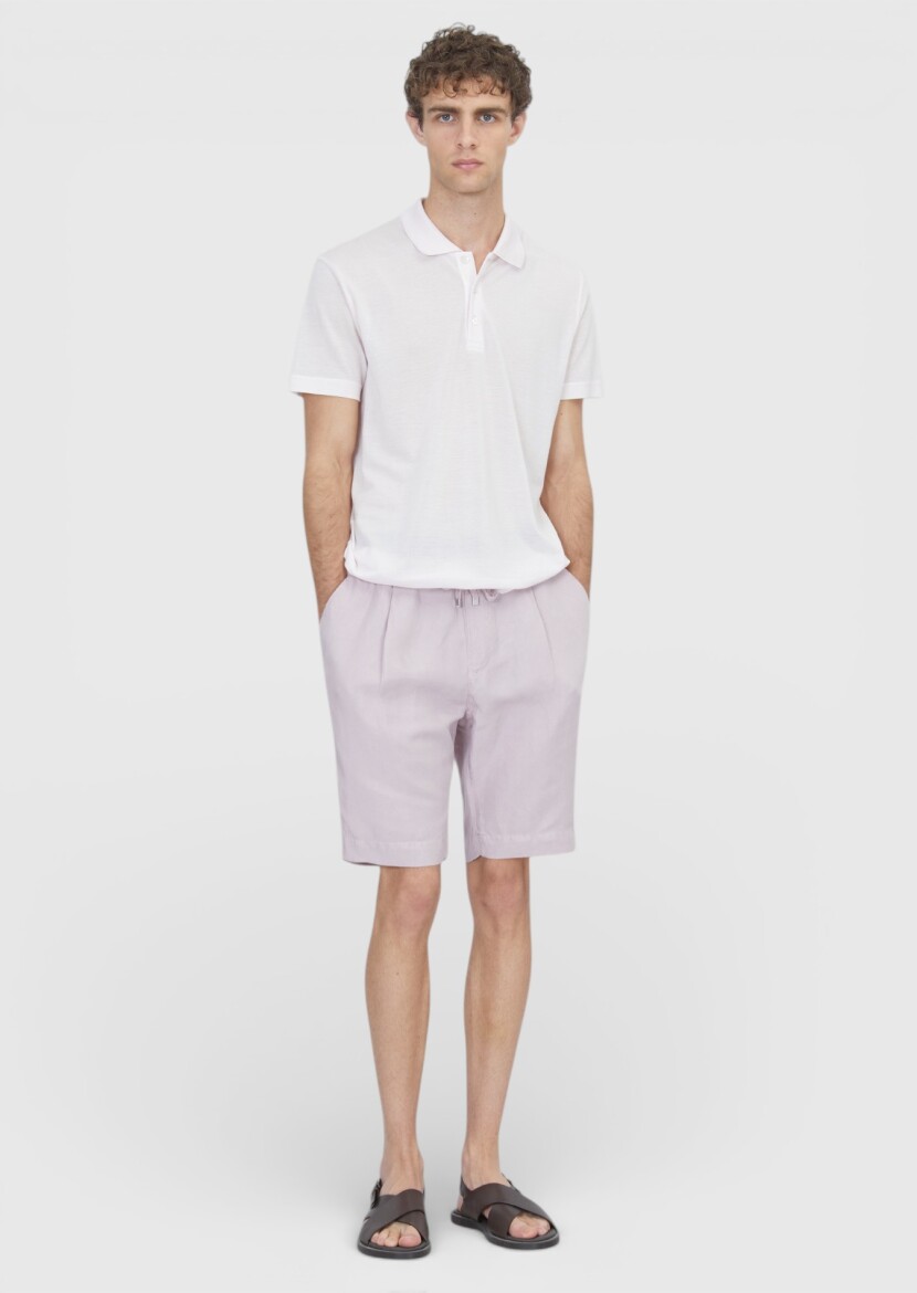 Pink Plain Cotton Blended T-Shirt - RAMSEY