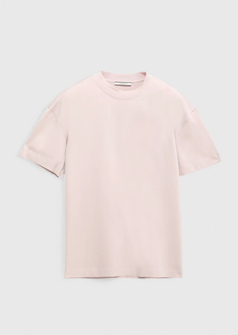 Pink Plain Crew Neck 100% Cotton T-Shirt - 6