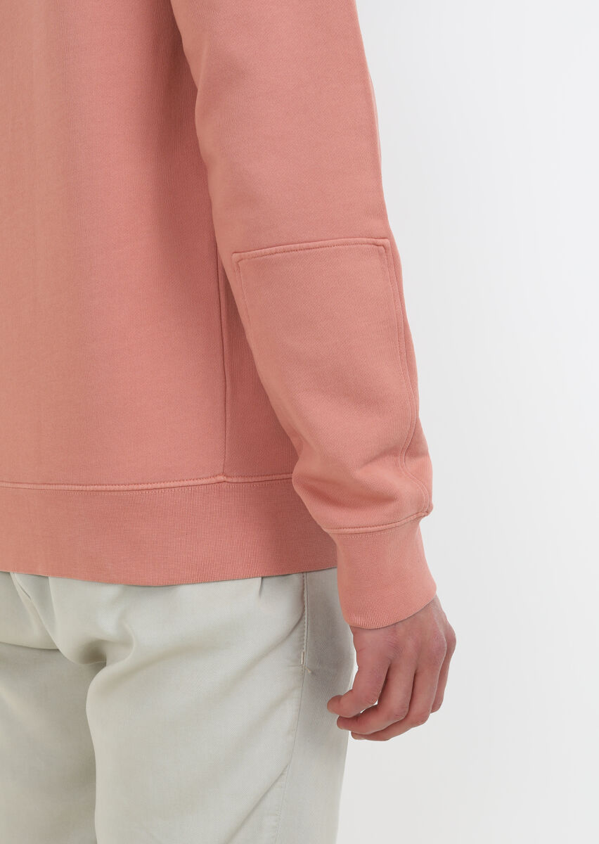 Pink Plain Sweatshirt - 4