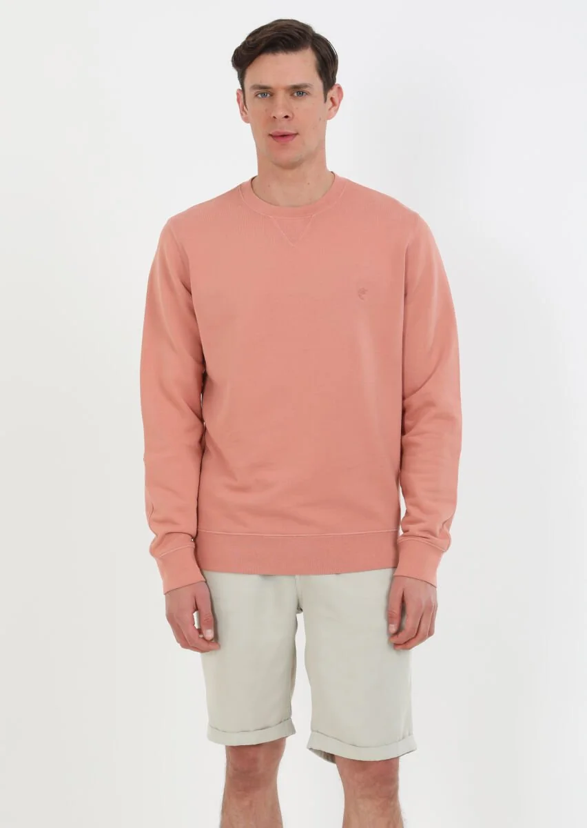 Pink Plain Sweatshirt - 1