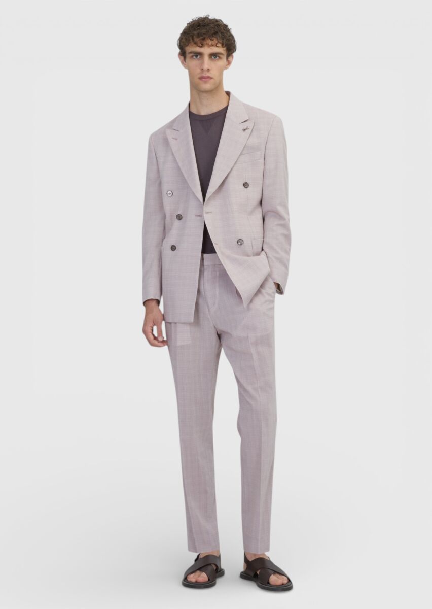 Pink Relaxed Fit Wool Blended Jacket - 2